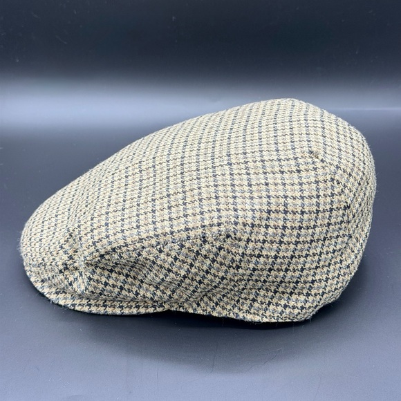 Scala Men’s Ivy Wool Blend Houndstooth Flat Cap – Peaky Blinders Style – Size L - Picture 2 of 6